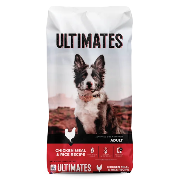 ultimates chicken meal & rice packaging
