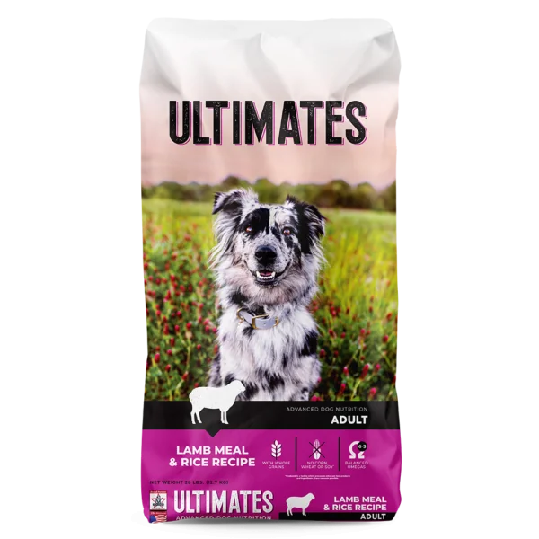 ultimates lamb meal & rice packaging